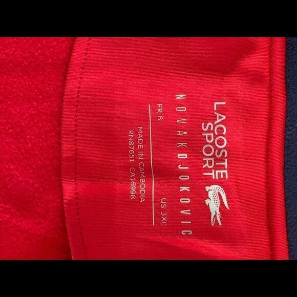 Lacoste zip front knit jacket size 3 XL, NWT - Picture 7 of 10